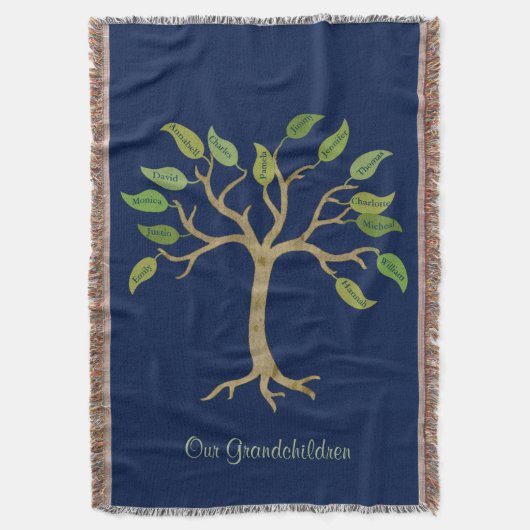 Blanket met boomgaard van grootouders deken (Voorkant Verticaal)