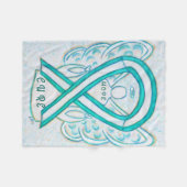 Blanket met cervicale kanker fleece deken (Voorkant (Horizontaal))
