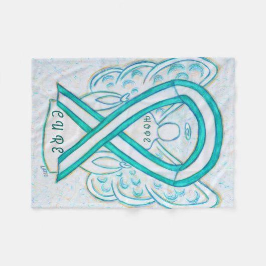 Blanket met cervicale kanker fleece deken (Voorkant (Horizontaal))