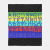 Blanket met Engelse letters Fleece Deken (Voorkant)