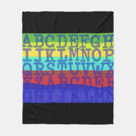 Blanket met Engelse letters Fleece Deken