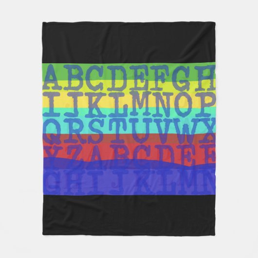 Blanket met Engelse letters Fleece Deken (Voorkant)