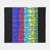 Blanket met Engelse letters Fleece Deken (Voorkant (Horizontaal))