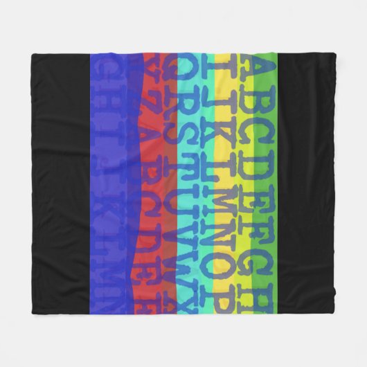 Blanket met Engelse letters Fleece Deken (Voorkant (Horizontaal))