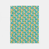 Blanket met  floreel patroon. fleece deken (Voorkant)