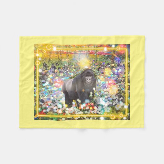 Blanket met Gorillas Home decore Fleece Deken (Voorkant (Horizontaal))
