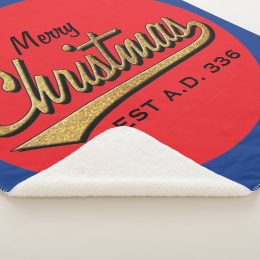 Blanket met 'kerstretro' personaliseren/Middelgroo Sherpa Deken (3/4)