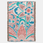 Blanket met manie, Blauwgroen en perkamentdraad Deken (Voorkant Verticaal)