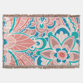 Blanket met manie, Blauwgroen en perkamentdraad Deken