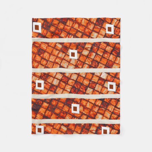 Blanket met Oranje gebrand Fleece Deken (Voorkant)