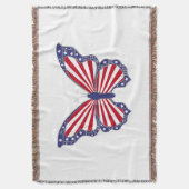 Blanket met patriottische vlinder deken (Voorkant Verticaal)