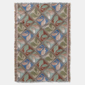 Blanket met rugleuning met eiken bladeren deken (Voorkant Verticaal)