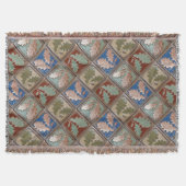 Blanket met rugleuning met eiken bladeren deken (Voorkant)