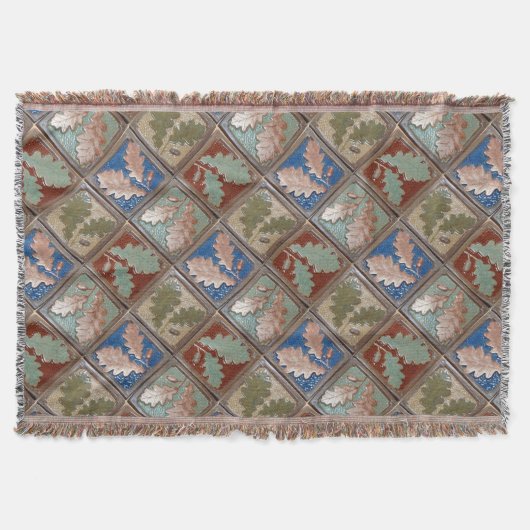 Blanket met rugleuning met eiken bladeren deken (Voorkant)