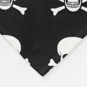Blanket met schedel en kruisbeenderen met aangepas fleece deken (Hoek)