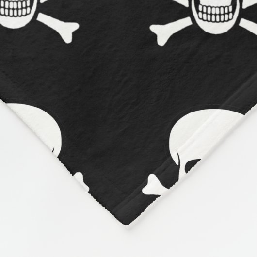 Blanket met schedel en kruisbeenderen met aangepas fleece deken (Hoek)