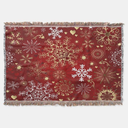 Blanket met schroefdraad/sneeuwvlokken deken (Voorkant)