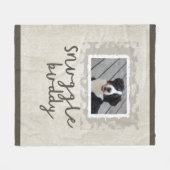 Blanket met snuggle Buddy Tan/Brown Fleece Dog Pho (Voorkant (Horizontaal))