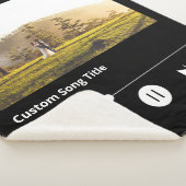 Blanket met Song-gepersonaliseerde foto-muziek Sherpa Deken (3/4)