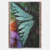 Blanket met vlinder en regendruppels deken (Voorkant Verticaal)