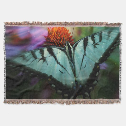 Blanket met vlinder en regendruppels deken (Voorkant)