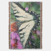 Blanket met vlinder en regendruppels deken (Voorkant Verticaal)