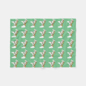 Blanket met White Dala Horses Fleece Deken (Voorkant (Horizontaal))