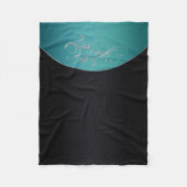 Blanket met zwarte en Blauwgroen schroefdraad Fleece Deken (Voorkant)