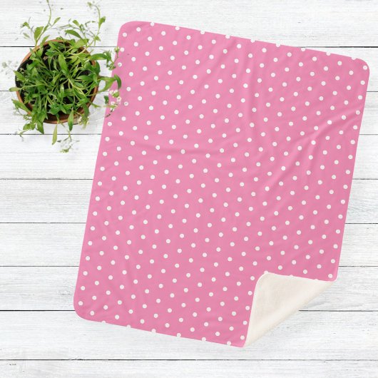 blanket Polka Dots nursery girl Sherpa Deken