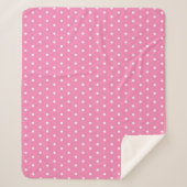 blanket Polka Dots nursery girl Sherpa Deken (Voorkant)