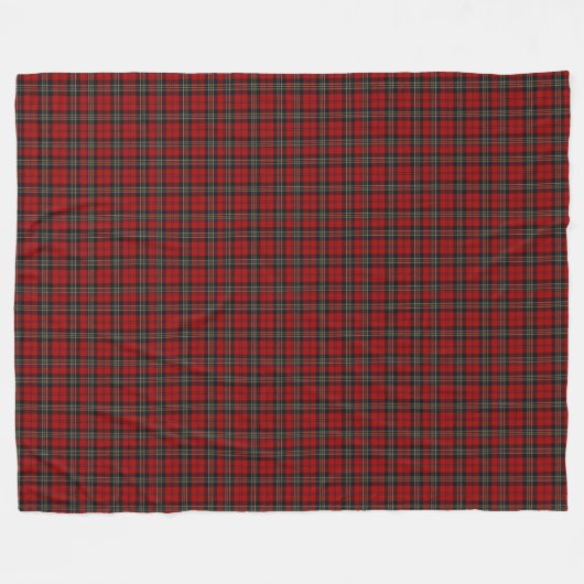 Blanket - Red Tartan Macpherson Clan (L) Fleece Deken (Voorkant (Horizontaal))
