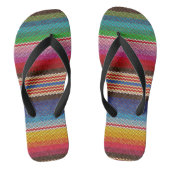 Blanket Stripes Ethnic Mexican Fabric Pattern Teenslippers (Voetbed)