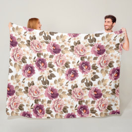 Blanket - Summer Blossom Design Fleece Deken