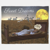 Blanket Sweet Dreams Child Counting Sheep Fleece Deken (Voorkant (Horizontaal))