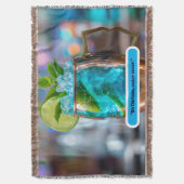 Blanket throw with cocktail  deken (Voorkant Verticaal)