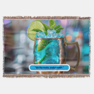 Blanket throw with cocktail  deken