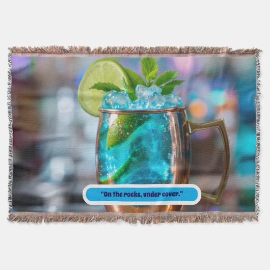 Blanket throw with cocktail  deken (Voorkant)