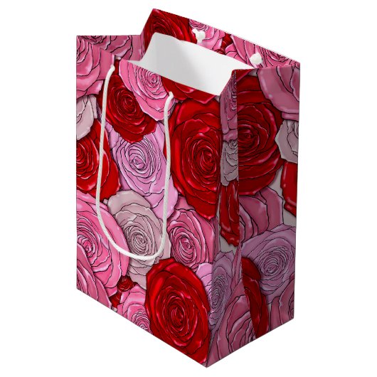 Blanket van Rozen Medium Cadeauzakje (Voorkant Gekanteld)