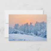 Blanket van White Winter Wonderland Wedding RSVP Kaart (Achterkant)