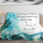 Blanket voor beste vriend met aangepast bericht (b fleece deken