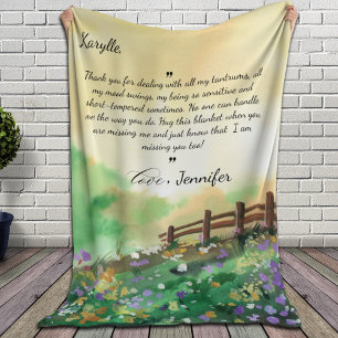 Blanket voor BestVriend met het Bericht van de Dou Fleece Deken