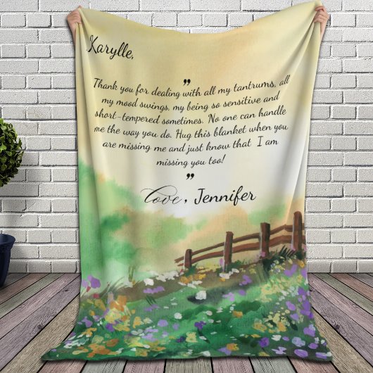 Blanket voor BestVriend met het Bericht van de Dou Fleece Deken