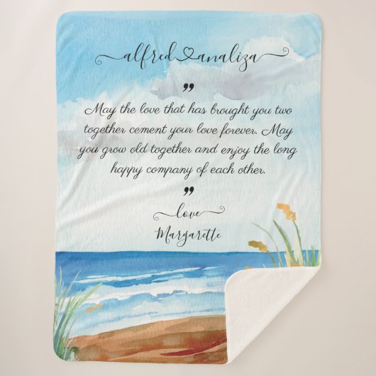 Blanket voor bruid- en bruinbruin met genissen sherpa deken (Voorkant)