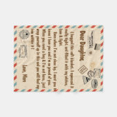 Blanket voor dochter, beste dochter fleece deken (Voorkant (Horizontaal))