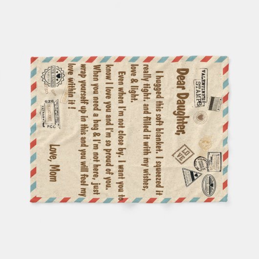 Blanket voor dochter, beste dochter fleece deken (Voorkant (Horizontaal))