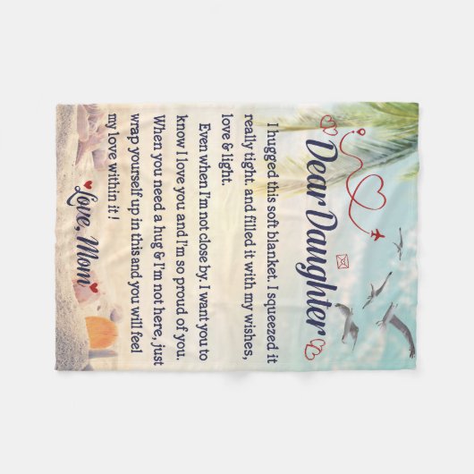 Blanket voor Dochterbak, beste dochter Fleece Deken (Voorkant (Horizontaal))