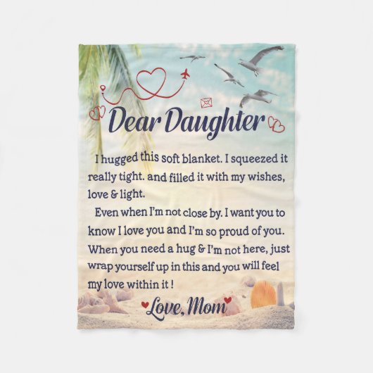 Blanket voor Dochterbak, beste dochter Fleece Deken (Voorkant)