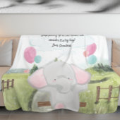 Blanket voor kleinkind met bericht en olifant fleece deken