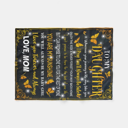 Blanket voor mijn dochter fleece deken (Voorkant (Horizontaal))