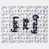 Blanket voor rattenlovers - Crazy Rat Lady Fleece Deken (Voorkant (Horizontaal))